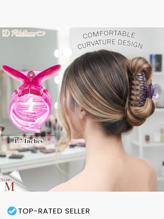 6 Pack Double Claw Hair Clips Strong Hold Non Slip Jaw Clamps for Thin Fine main image 5